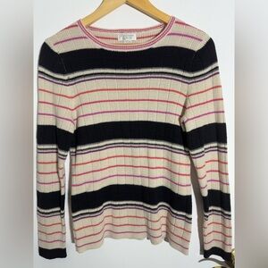 CHRISTOPHER & BANKS Casual Striped Sweater Size Small